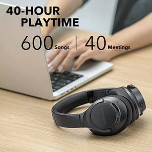 Life Q20 Hybrid Active Noise Cancelling Headphones, Wireless over Ear Bluetooth Headphones, 60H Playtime, Hi-Res Audio, Deep Bass, Memory Foam Ear Cups, for Travel, Home Office