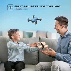 D20 Mini Drone for Kids with FPV Camera Remote Control Toys Gifts for Boys Girls with Voice Control Gestures Selfie Altitude Hold Gravity Control 2 Batteries Gifts