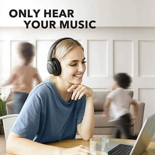 Life Q20 Hybrid Active Noise Cancelling Headphones, Wireless over Ear Bluetooth Headphones, 60H Playtime, Hi-Res Audio, Deep Bass, Memory Foam Ear Cups, for Travel, Home Office