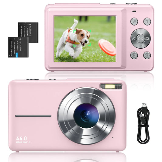 Digital Camera, FHD 1080P Digital Point and Shoot, 44MP for Vlogging with anti Shake 16X Zoom, Compact, Small Camera