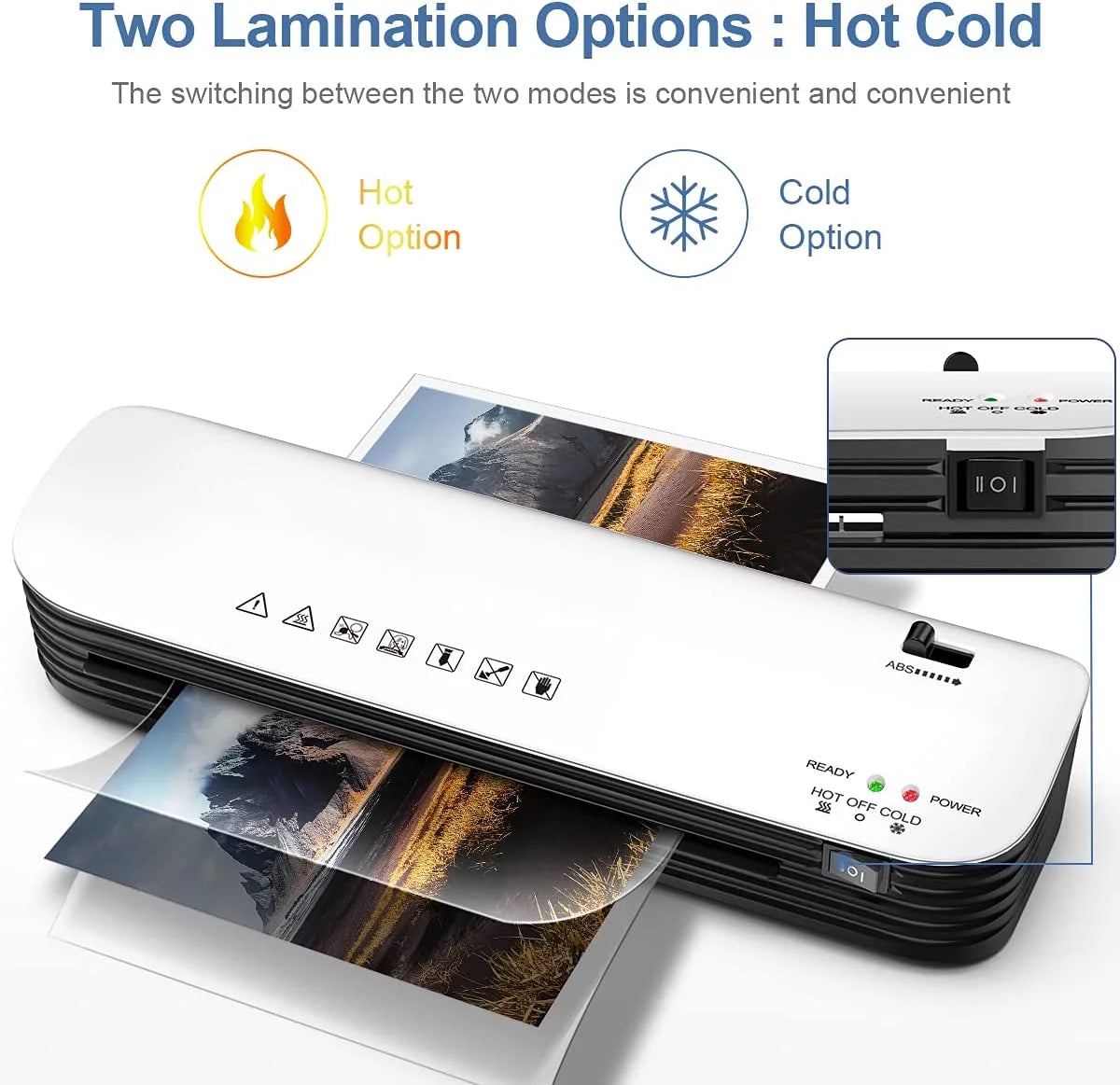 Laminator, A4 Laminator Machine, 4 in 1 Thermal Laminator for Home Office School Use, 9 Inches Max Width, Quick Warm-Up, Paper Trimmer, Corner Rounder (15 Laminating Pouches)