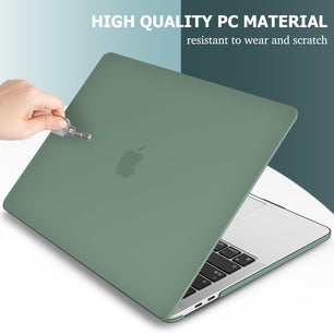 Compatible with 2023 2022 M2 Macbook Pro 13 Inch Case A2338, 2021 M1 A2289 A2251, Hard Shell Case & Keyboard Cover for Mac Pro 13, Green New