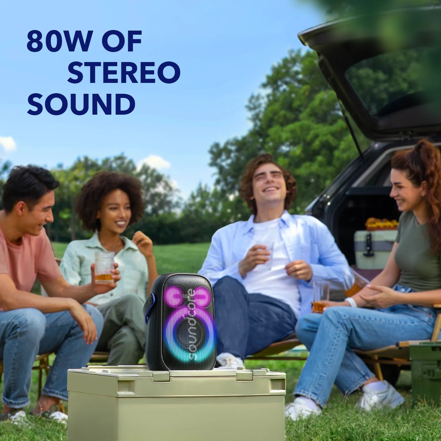 by - Rave Neo 2 Portable Speaker, 80W, IPX7, 18-Hour Playtime