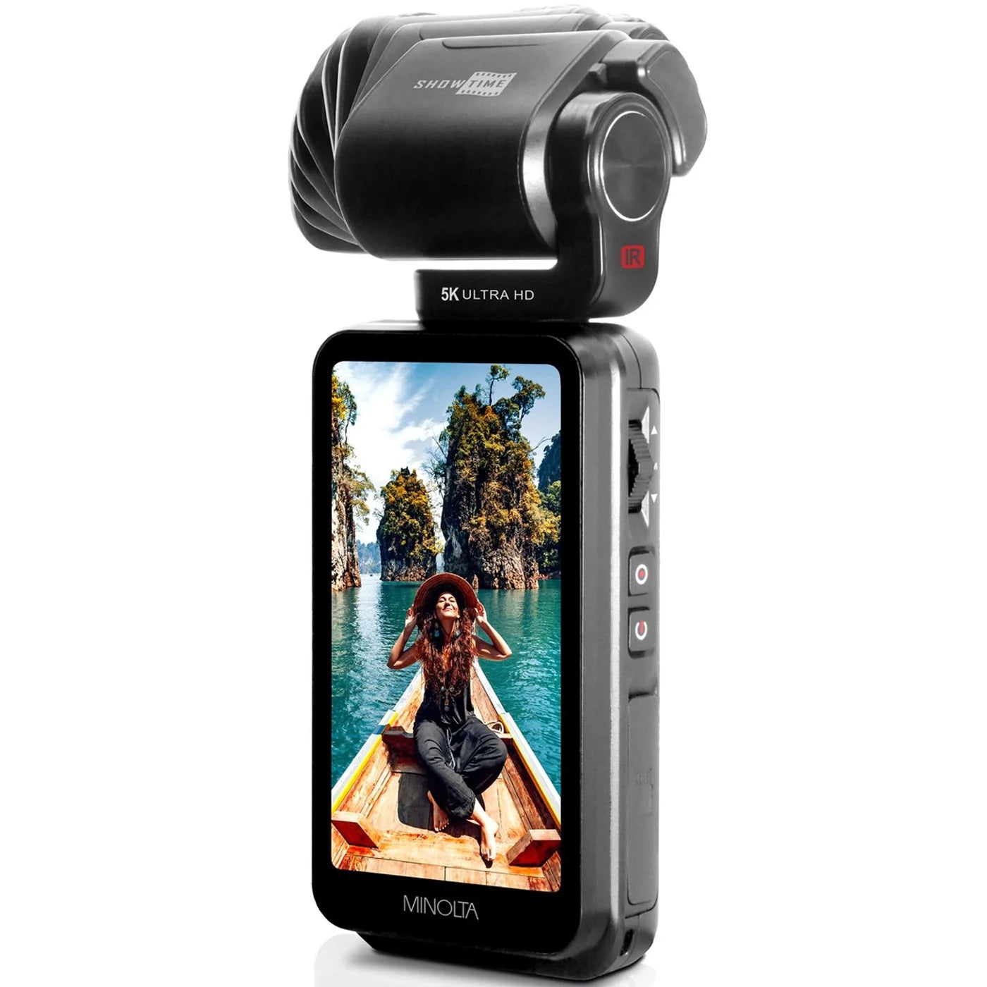 MN5KGP1 5K Ultra HD / 20 MP Handheld Pocket Camcorder W/Motorized Tilting Lens Head