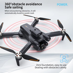 Drone with 4K Camera for Adults,  RC Quadcopter with High Speed Brushless Motor, Altitude Hold, Waypoint Fly, 2 Batteries, Carrying Case