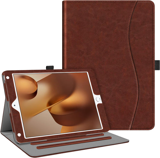 Case for Ipad 6Th / 5Th Generation (2018 2017 Model, 9.7 Inch), Ipad Air 2 / Ipad Air 1 (9.7 Inch) - [Corner Protection] Multi-Angle Viewing Stand Cover with Pocket, Vintage Brown