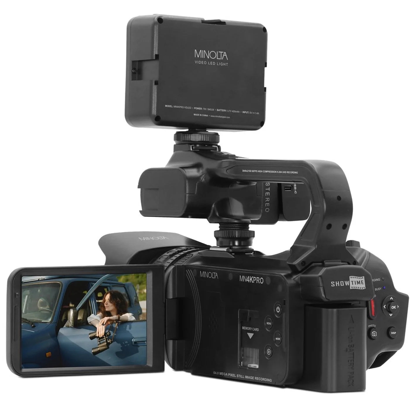 MN4KPRO 4K60FPS Ultra HD / 64 MP Autofocus Pro Camcorder Kit W/Wifi