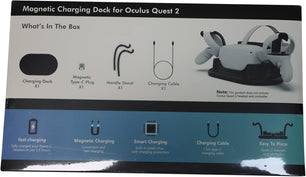 Charging Dock for Oculus Quest 2, Headset Display Stand and Touch Controllers Mount Station Holder, with USB-C Charging Cable (Black)