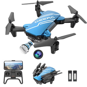 D20 Mini Drone for Kids with FPV Camera Remote Control Toys Gifts for Boys Girls with Voice Control Gestures Selfie Altitude Hold Gravity Control 2 Batteries Gifts